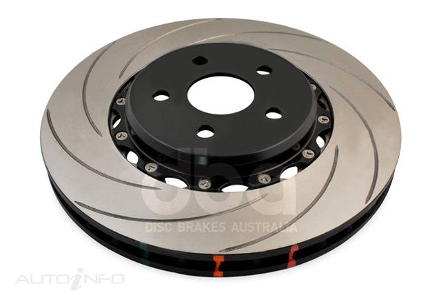 SINGLE DISC DBA 5000 Fully Assembled 2-piece Black Hat Curved Slot Left-hand KP FIT HSV VE 06-09