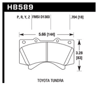 Hawk Super Duty Brake Pads( HB589P.704 ) FOR TOYOTA  Landcruiser 200 series