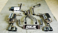 RES CATBACK EXHAUST SYSTEM ( INCLUDING REMOTE CONTROL KIT) FOR Mercedes Benz W204 C200  TWIN TIPS