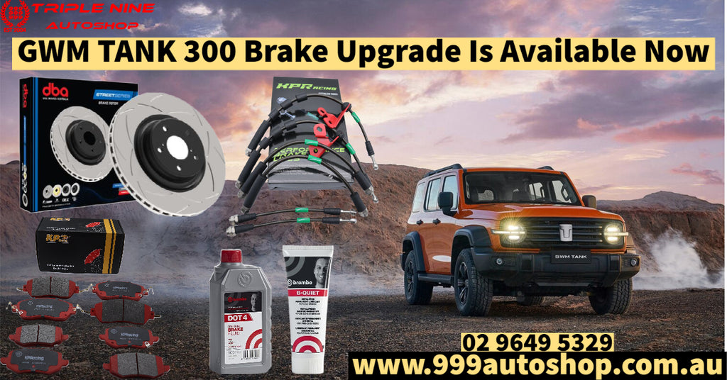 BRAKE UPGRADE  COMBO FOR GWM TANK 300 (F & R) -- KPR BRAKE PADS + DBA BRAKE ROTORS + KPR SS BRAKE LINE + BREMBO BRAKE Fluid + BREMBO BRAKE LUBRICANT