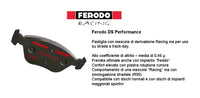FERODO DS PERFORMANCE FDSE3028(DB1935) FRONT FIT  FORD FALCON BREMBO 4 POT