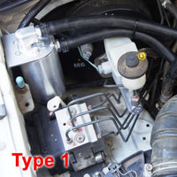 HPD Catch Can FOR Toyota Hilux D4D Type 1: Air box with outlet facing towards the rear of engine