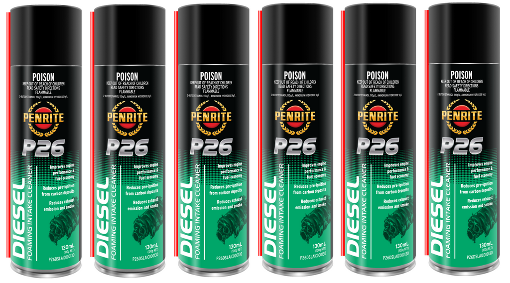 6x Penrite Air Intake Cleaner Diesel Foaming P26 Removes Gum Varnish Carbon