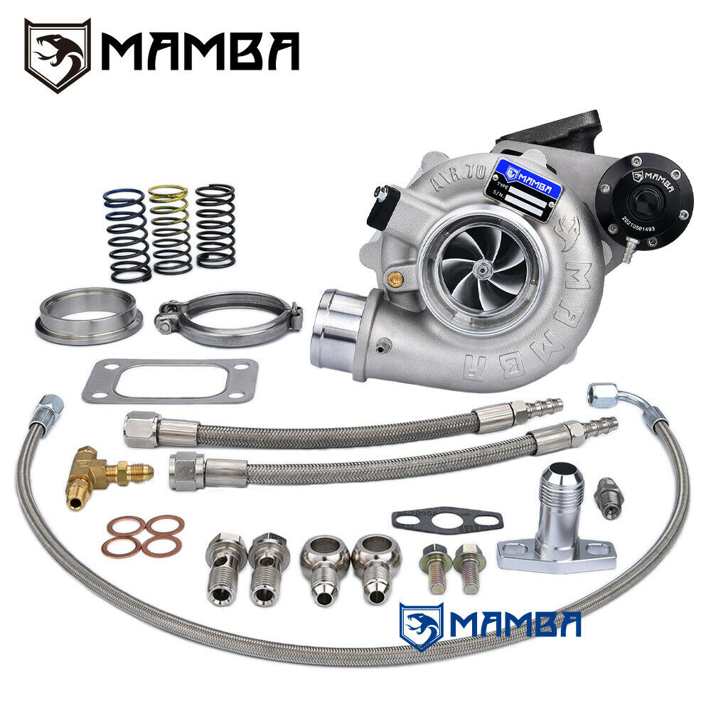MAMBA GEN II G25 7+7 3" A/R.70 GTX2867R Ball Bearing Turbo + .42 T3 V-Band IWG