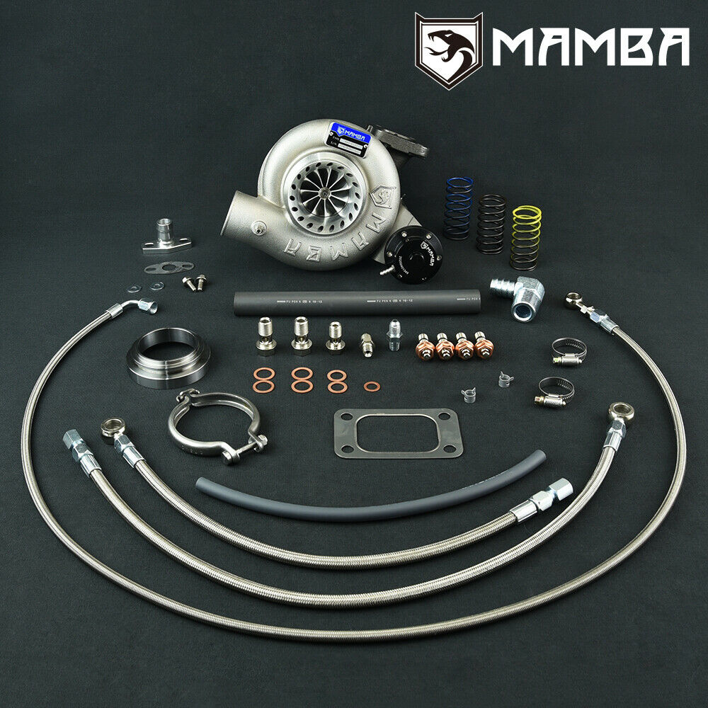 MAMBA GTX Turbocharger Top Mount TURBO KIT For Nissan TD42 GQ 3" TD05H-18G 6cm T3 V-Band