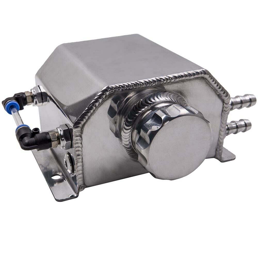 UNIVERSAL 1L ENGINE OIL CATCH TANK / CATCH CAN - ALUMINIUM