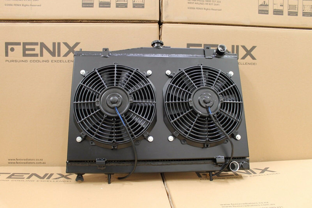 FENIX FOR Skyline R33/R34 93-02 Stealth Alloy Radiator / Fan Shroud Combo
