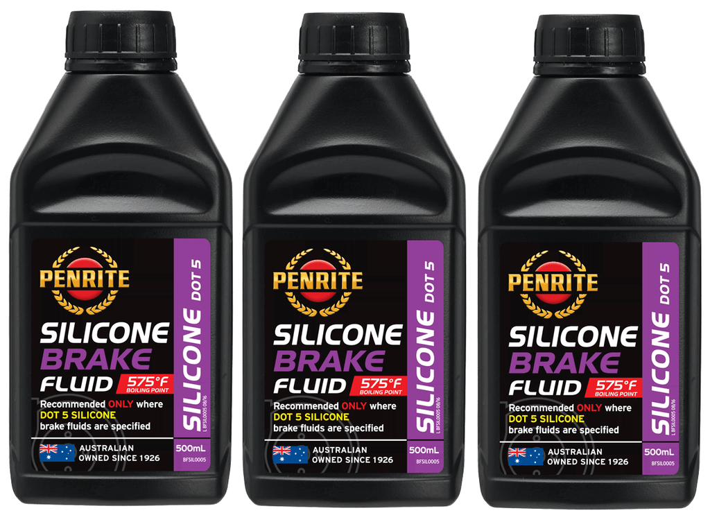 Penrite DOT 5 500mL Brake Clutch Fluid Motorbike Car Harley Silicone x3 pack