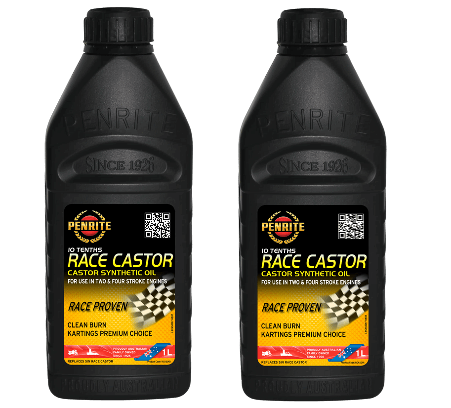 Penrite 1L 10 Tenths RACE Castor Oil 20W-40 Two-Stroke Rotary Rx7 Rx5 13B x2pack
