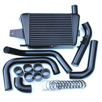 Plazmaclamp Intercooler Kit fits Nissan Navara D22 ZD30 1997-2004 Tube & Fin (BLACK)