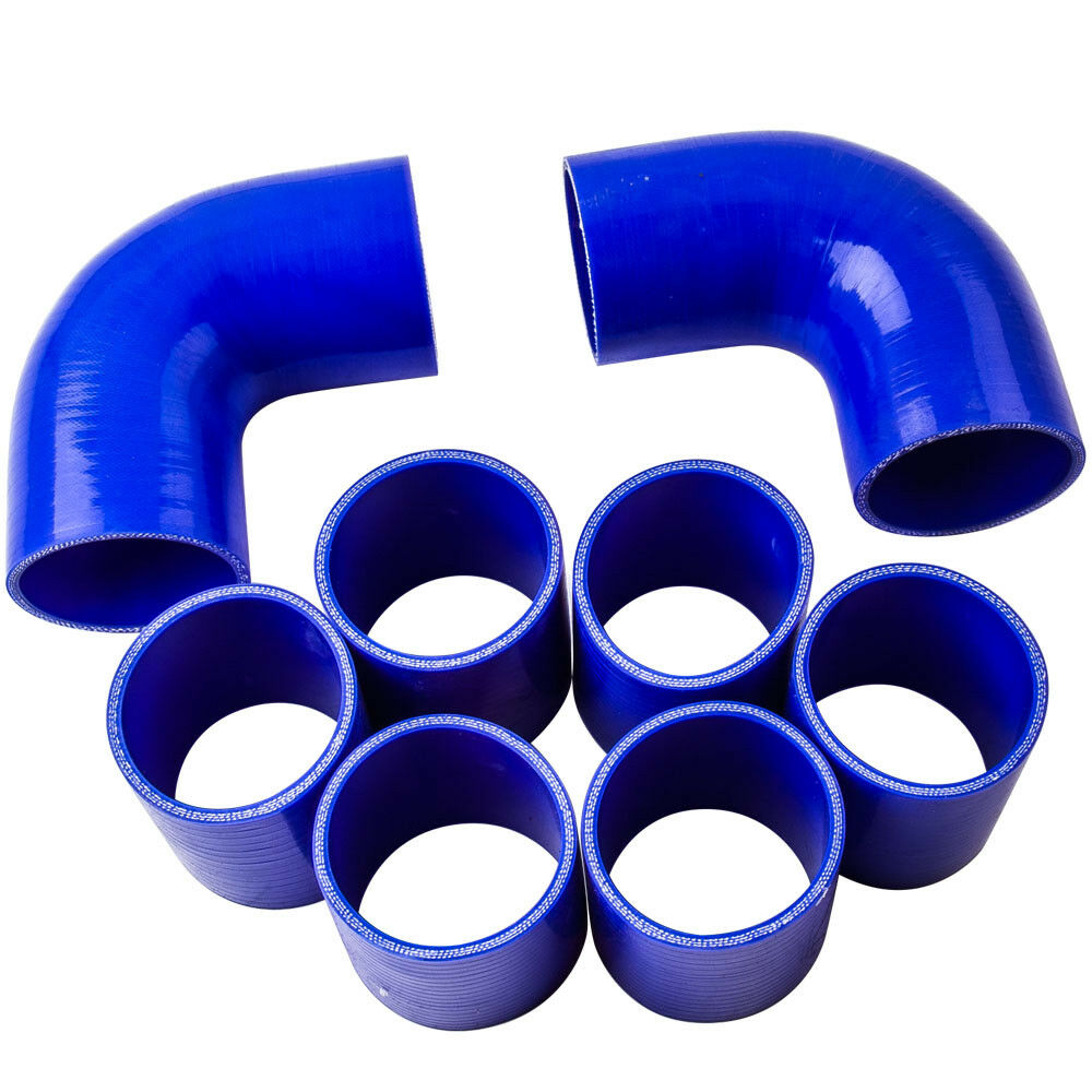 POWER SPIRIT HEAVY DUTY SILICONE HOSE + BEND KIT 3" 76MM FOR INTERCOOLER PIPINGS + INTAKES