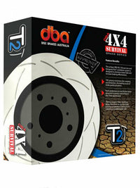 2 x DBA T2 Slotted Rotor FOR MITSUBISHI PAJERO NX (DBA2219S)