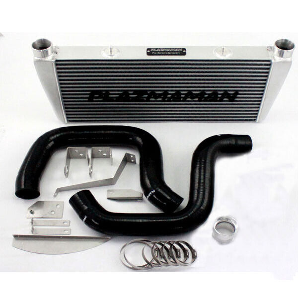 Plazmaclamp Intercooler Kit fits Nissan Navara D23 NP300 2014> Tube & Fin (BLACK)