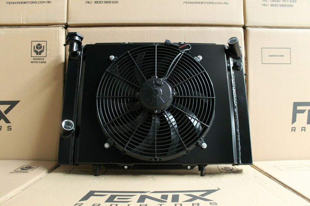 FENIX FOR Holden VB-VC-VH-VK Commodore V8 Alloy Radiator,Shroud/Spal 3000CFM Fan