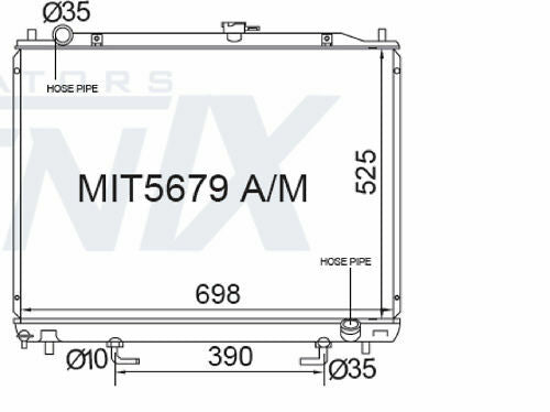 FENIX FOR Pajero NM-NP 00-06 Diesel Heavy Duty Fenix Radiator