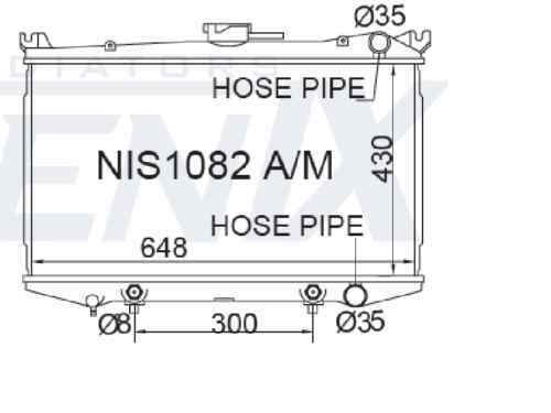 FENIX FOR Navara Petrol D21 86-97 fenix Radiator
