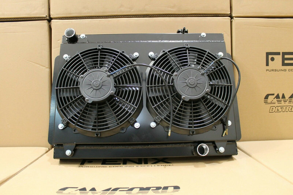 FENIX FOR Holden Kingswood HQ-HZ/Torana LH-LX Chev Stealth Radiator+Black Shroud