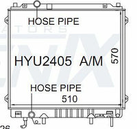 FENIX FOR Hyundai Terracan 01 - 05 Diesel  Fenix Radiator