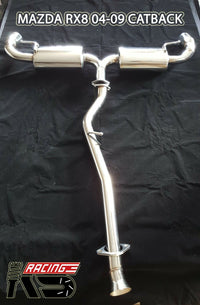 KS RACING catback, 2.35 inch PIPE Stainless steel FIT Mazda RX8 2004-2009