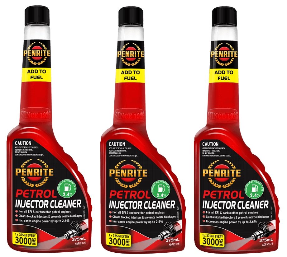Penrite Petrol Injector or Carburetor Cleaner 375ml Treats 60L x3 pack