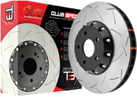 2 X DBA 5000 Fully Assembled 2-piece BLACK T3 Slotted KP 330x25mm FIT FORD Mustang 15+ R